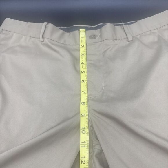 Nike Dri-Fit Mens Khaki Beige Flat Front Chino Pockets Golf Performance Sz 38 - Picture 4 of 9